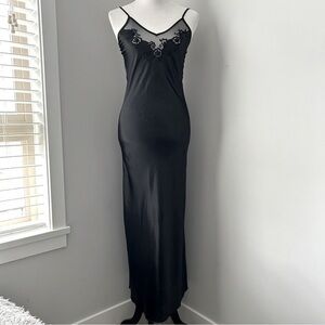 Vintage Rose Passion Satin Nightgown